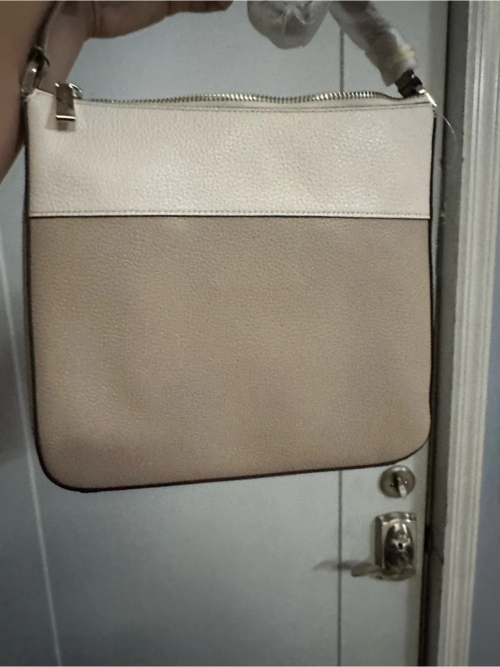 kate spade Two-Tone Cream and Taupe Crossbody Bag